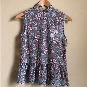 Ganni Flynn Lace Top